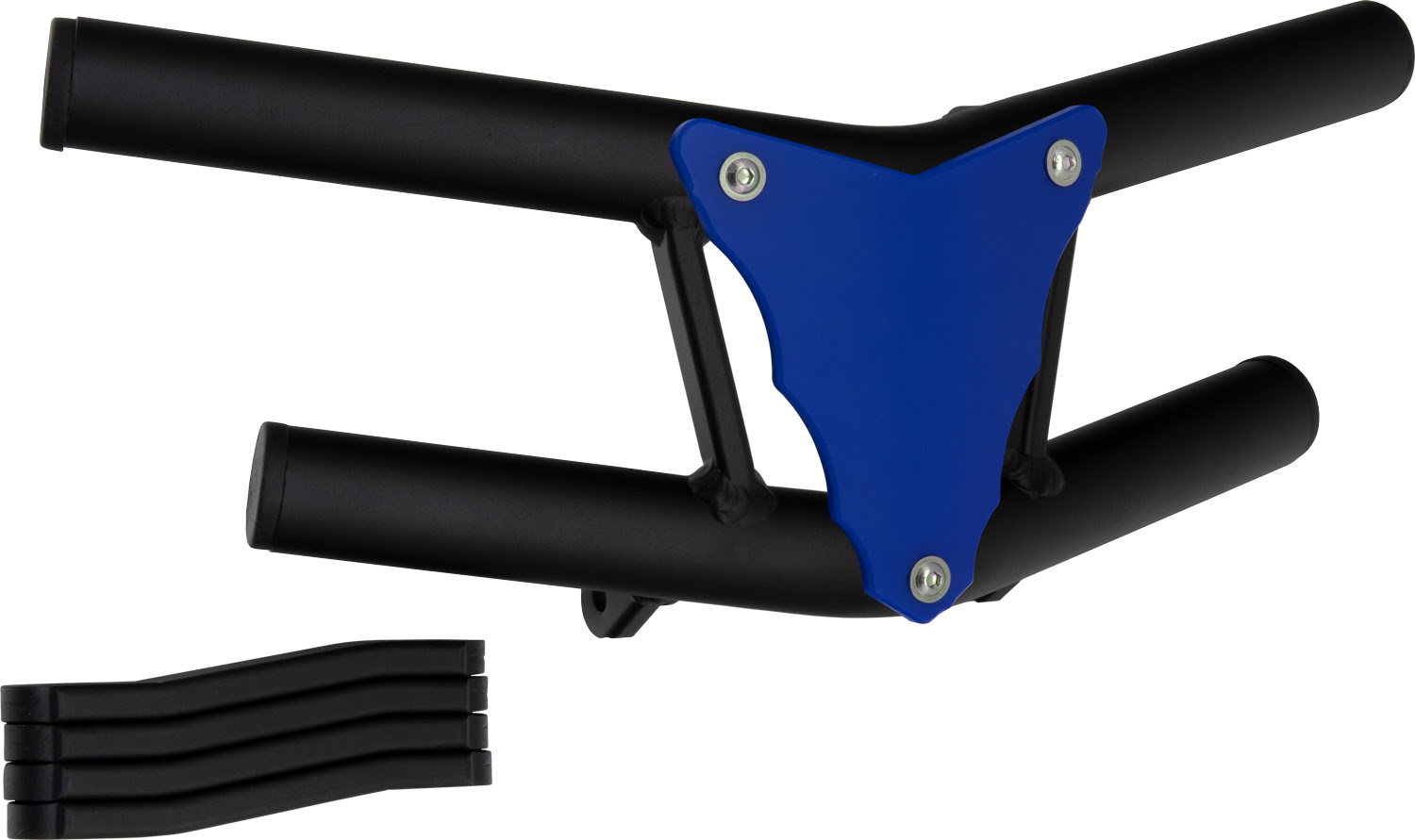 2CP023____0405.JPG - Front Bumper Waspe Lite Textured Black Tube / Blue Plate