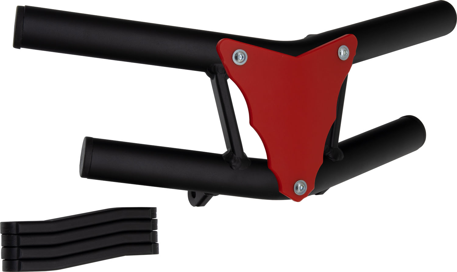 2CP023____0505.JPG - Front Bumper Waspe Lite Textured Black Tube / Red Plate