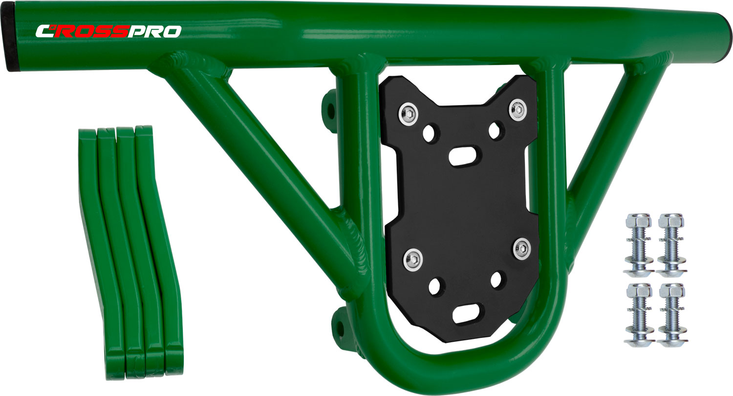 Front Bumper Hat Green Tube / Black Plate