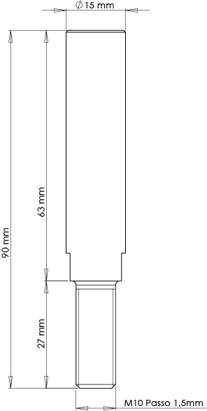 2CP05300350000.jpg - Kit Pernos Alargadores de Roda (8un) M10 x 1,50mm - 65mm