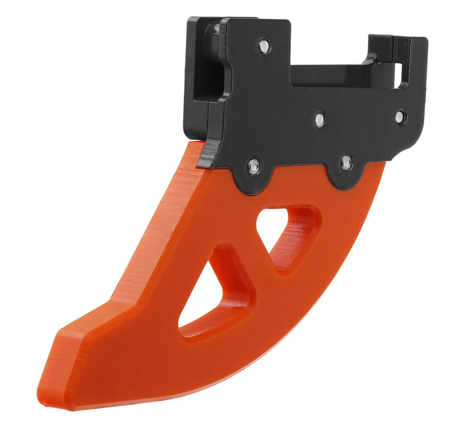 Rear Disc Guard Aluminum Black / DTC Orange