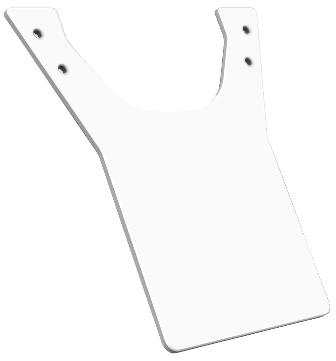 Number Plate Rear Hold DTC White