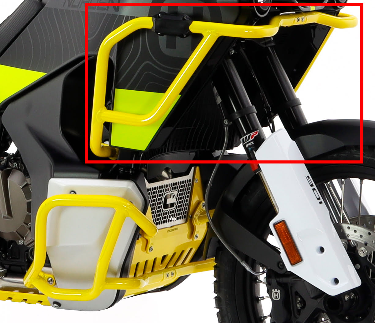 2CP197UP780008.JPG - Aluminum Trail UPPER Crash Bar Yellow «UPPER-Compatible with OEM Skid Plate»