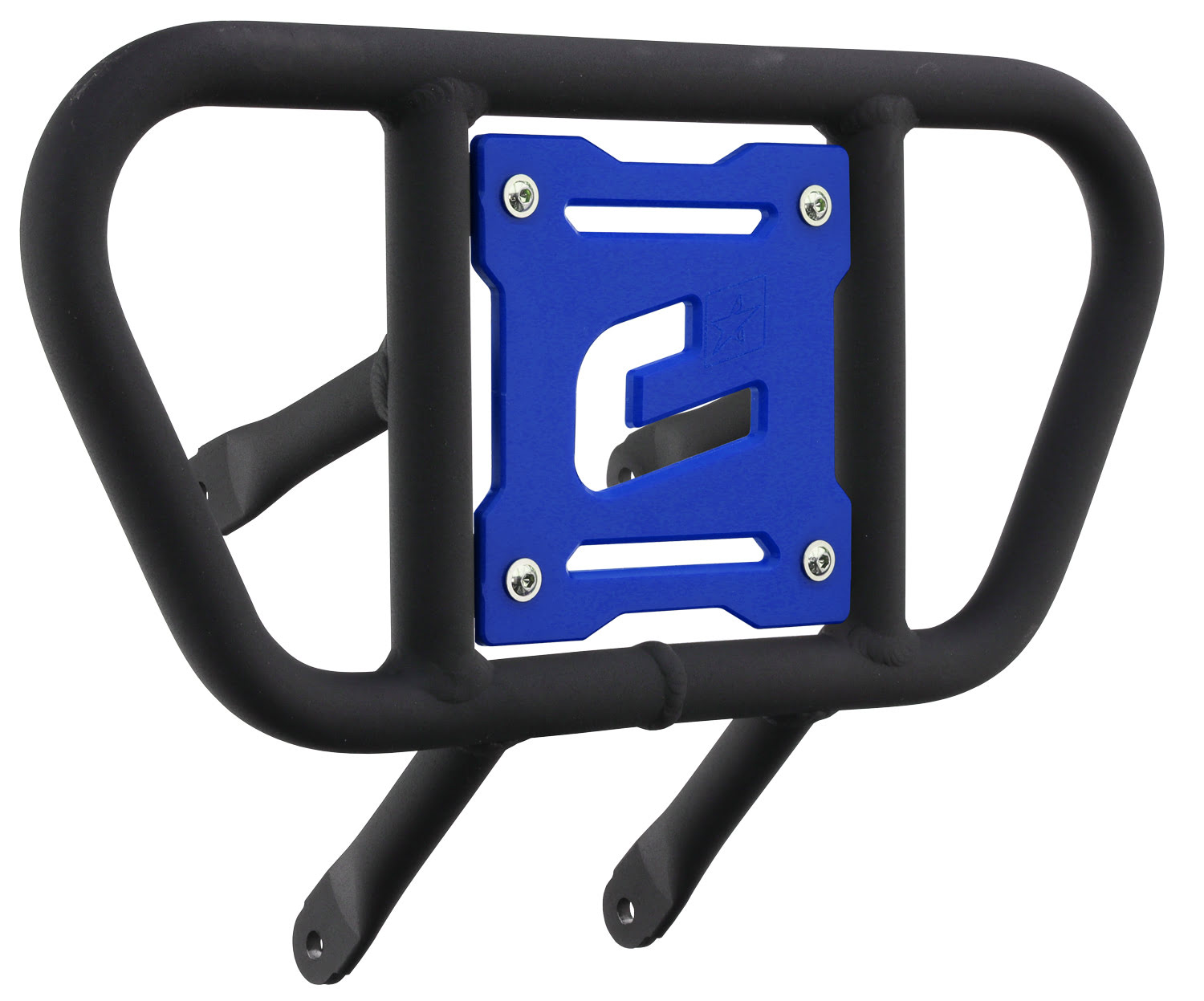 Front Bumper CR01 Textured Black Tube / Blue Plate