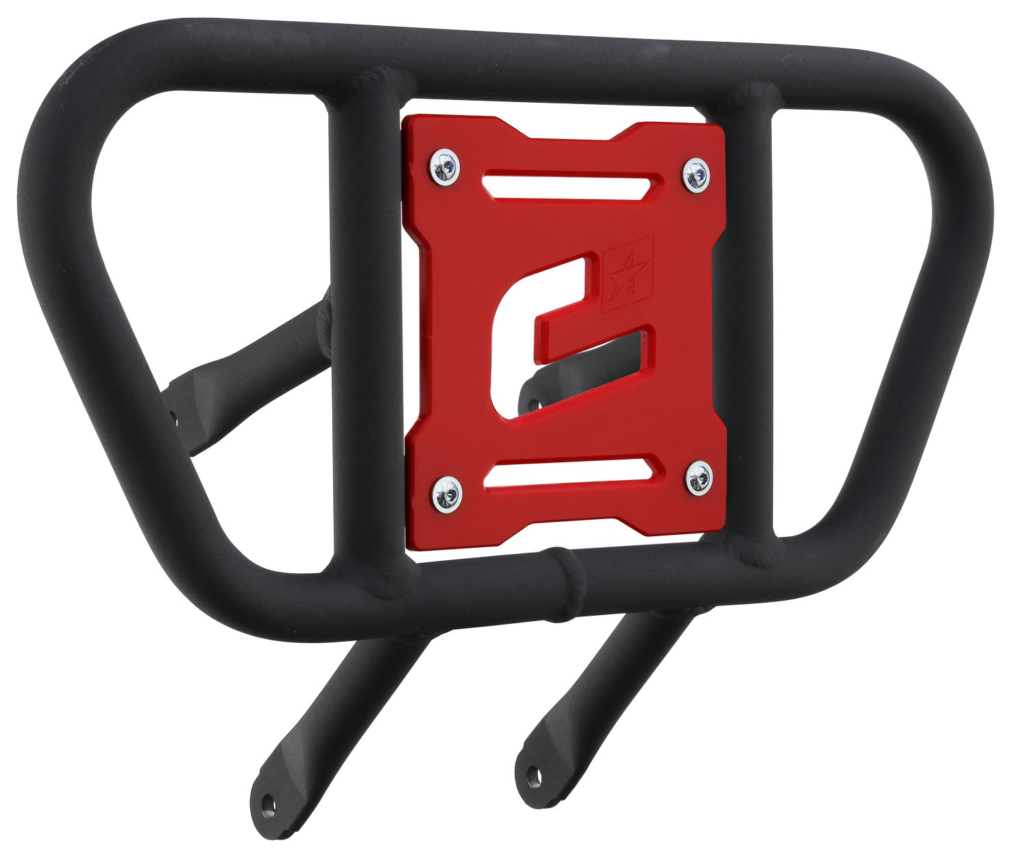Front Bumper CR01 Textured Black Tube / Red Plate