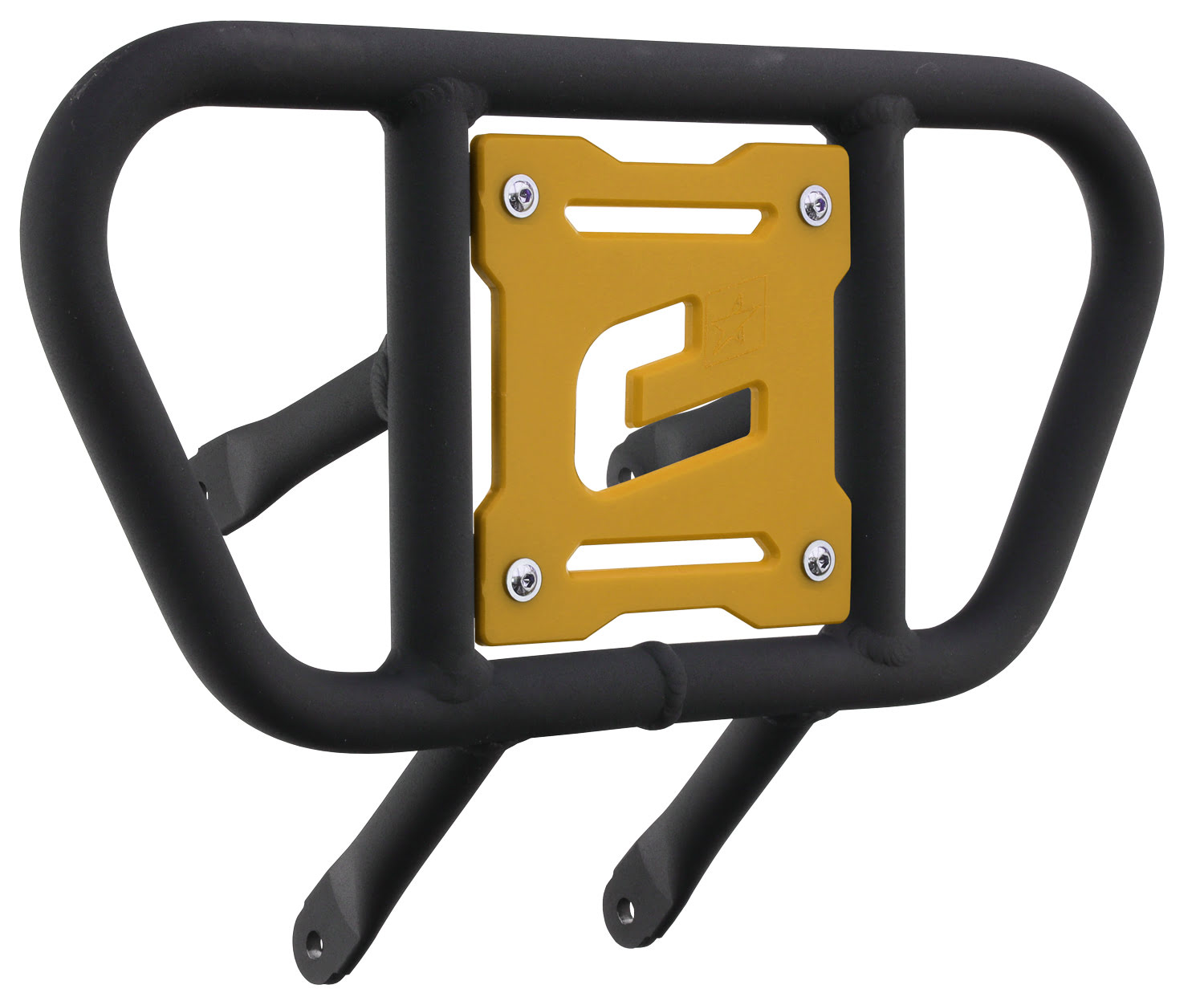 Front Bumper CR01 Textured Black Tube / Yellow Plate
