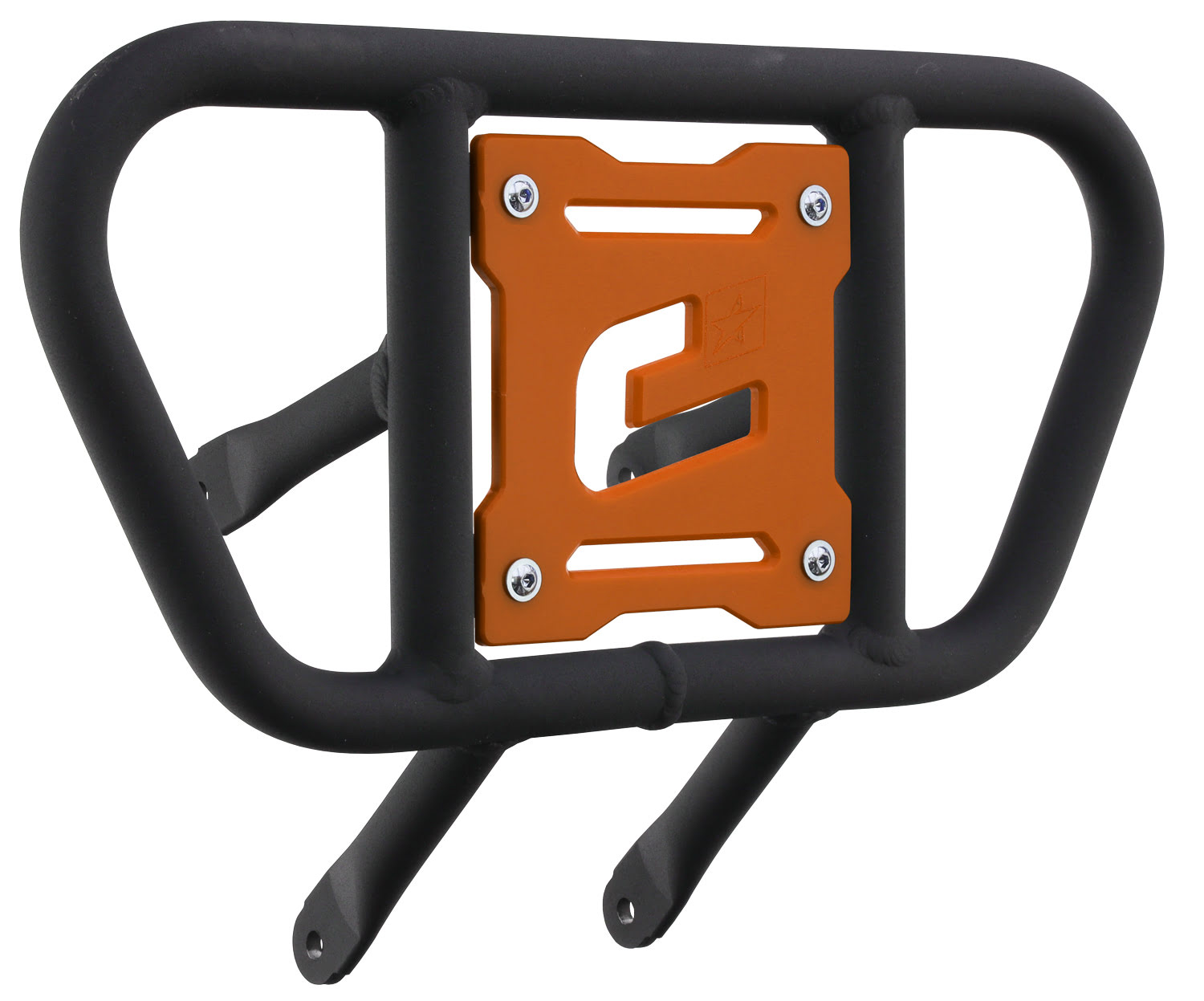 Front Bumper CR01 Textured Black Tube / Orange Plate