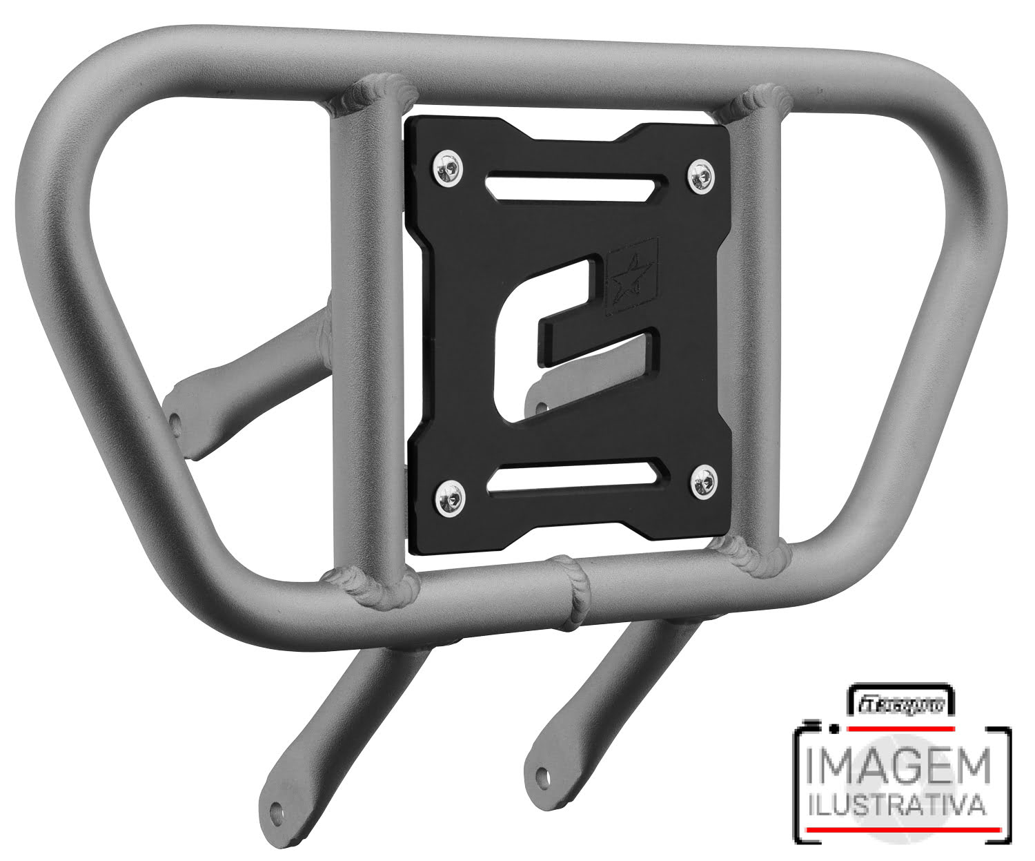 Front Bumper CR01 Ice Polish Tube / Black Plate