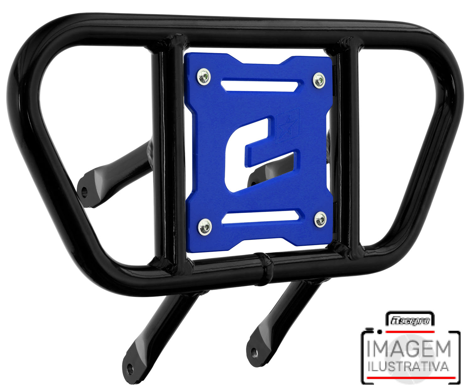 2CP229____0404.JPG - Front Bumper CR01 Black Tube / Blue Plate