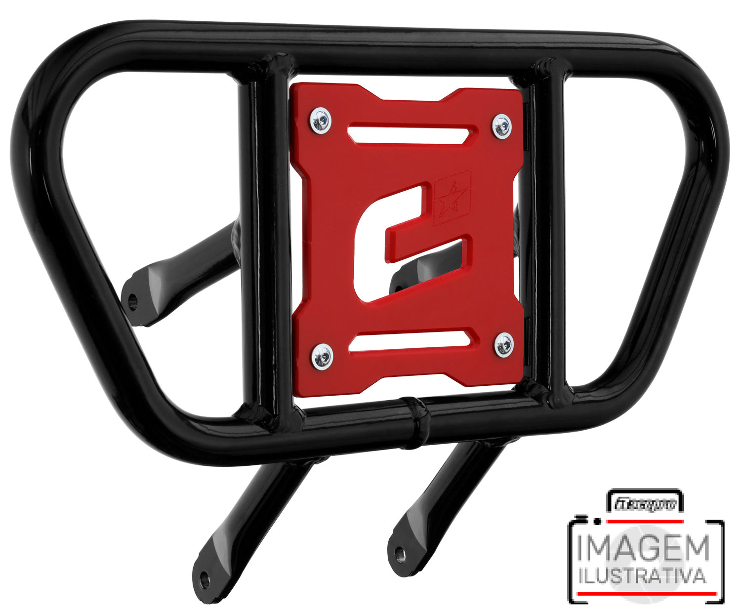 Front Bumper CR01 Black Tube / Red Plate