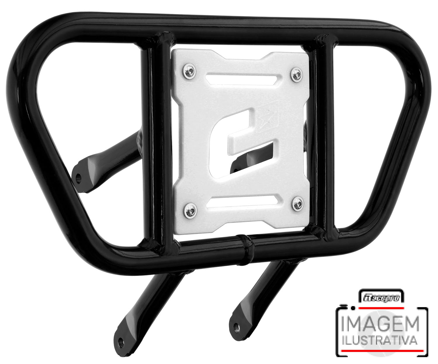 Front Bumper CR01 Black Tube / White Plate