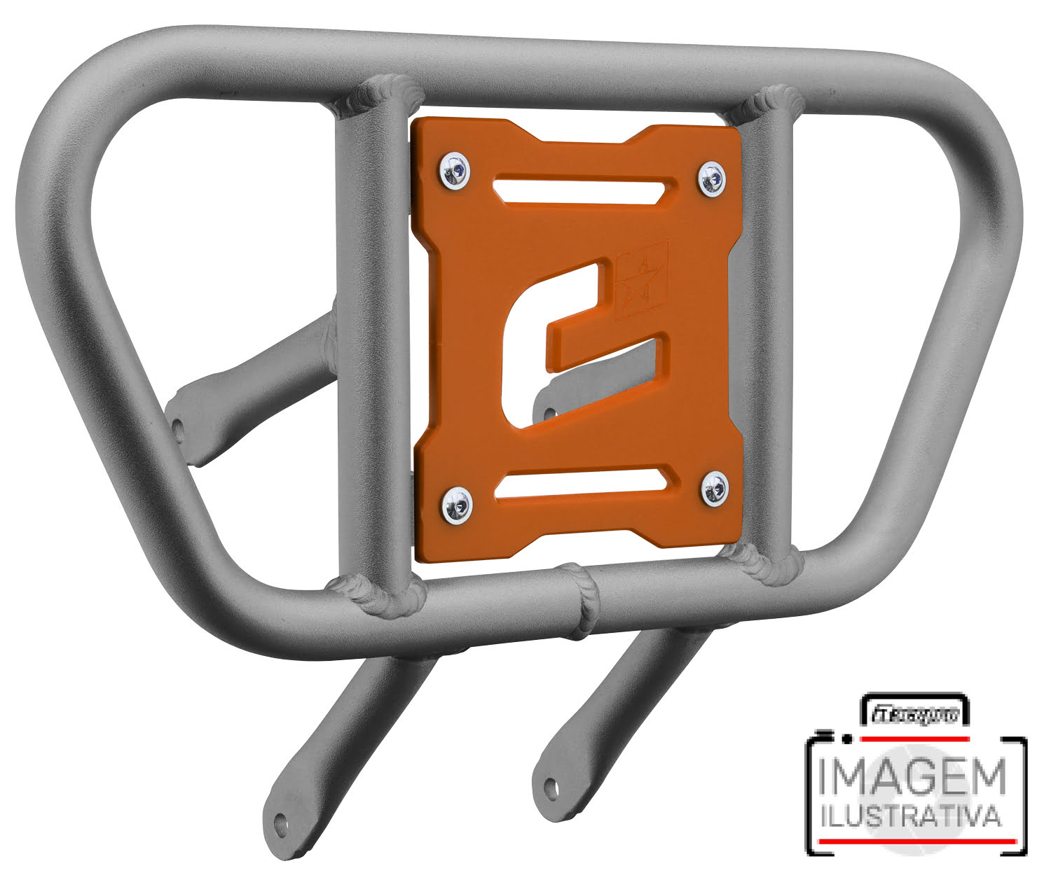 2CP229____0901.JPG - Front Bumper CR01 Ice Polish Tube / Orange Plate