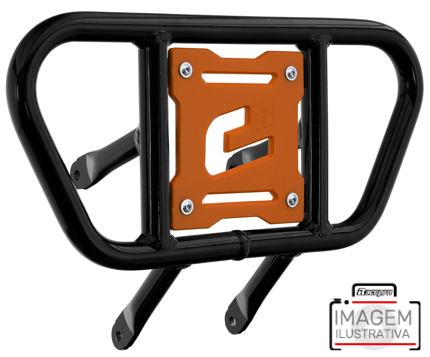 Front Bumper CR01 Black Tube / Orange Plate