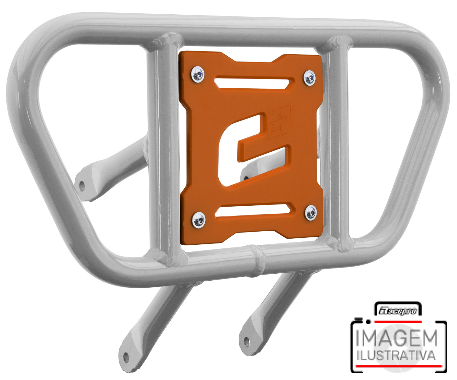 2CP229____0906.JPG - Front Bumper CR01 White Tube / Orange Plate