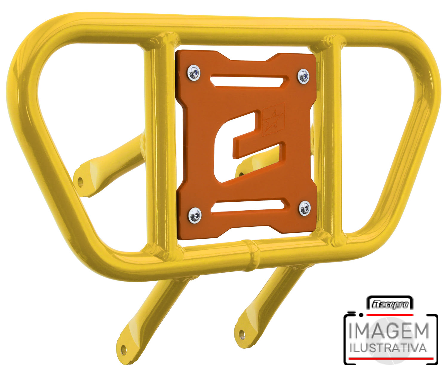 2CP229____0908.JPG - Front Bumper CR01 Yellow Tube / Orange Plate