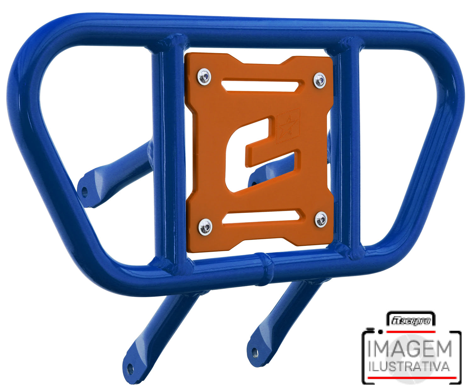 2CP229____0911.JPG - Front Bumper CR01 Blue Tube / Orange Plate